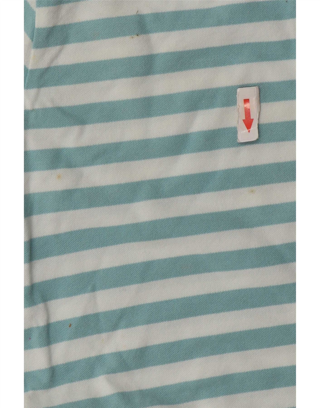 Camisa polo feminina Slam UK 14 algodão listrado azul médio