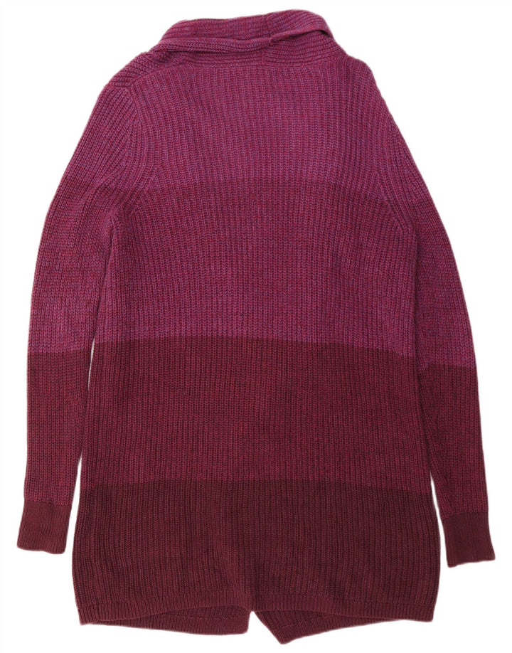 Suéter cardigã feminino oversized com palangre Gap Reino Unido 10 pequeno Borgonha