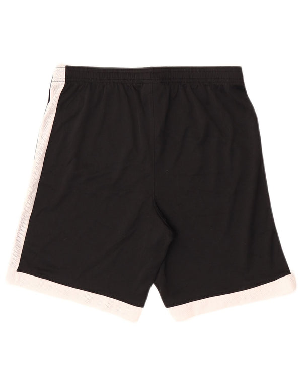 Shorts esportivos masculinos Nike Dri Fit pequenos pretos em poliéster colorblock