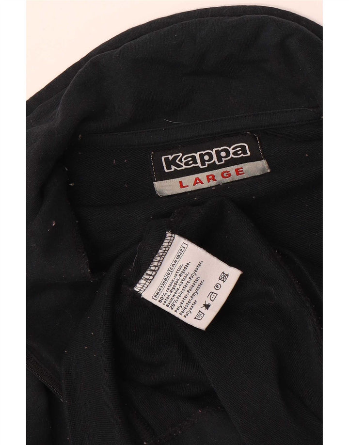 Jaqueta feminina Kappa com estampa gráfica UK 14 grande algodão preto