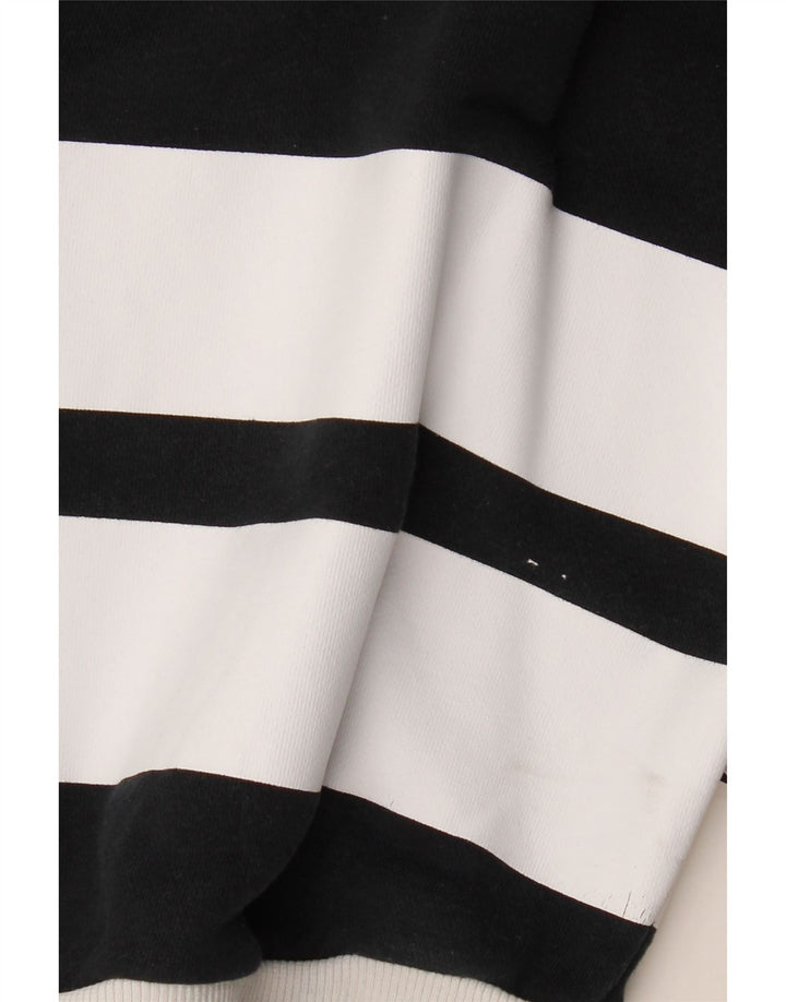 ADIDAS Womens Graphic Oversized Sweatshirt Jumper UK 6 XS Preto Listrado