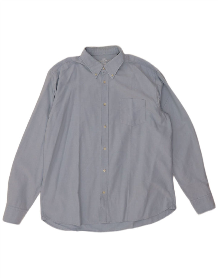 Camisa masculina OVS Sun Faded Regular Fit 2XL azul