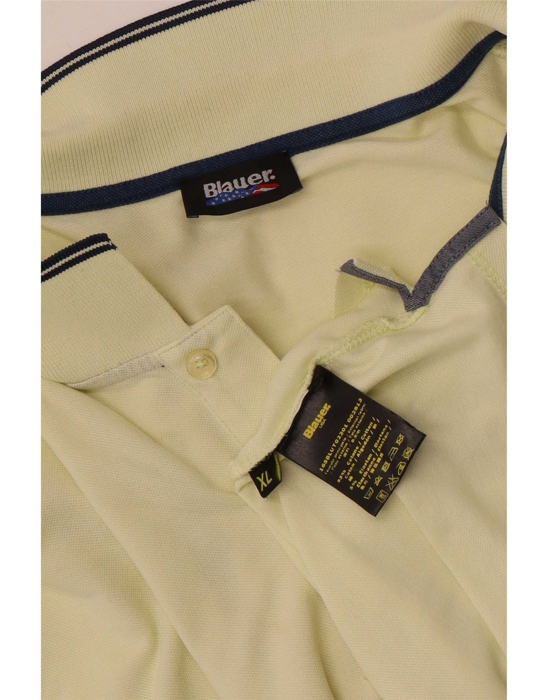 Camisa pólo masculina Blauer XL algodão amarelo