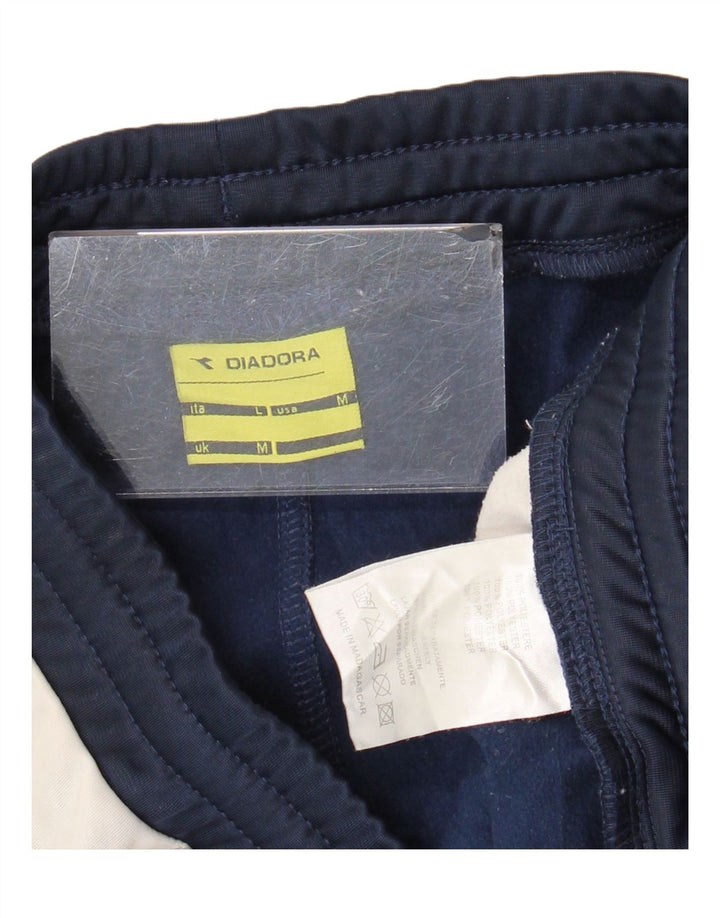 Calça de treino masculina Diadora médio azul marinho poliéster colorblock