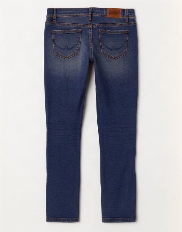 Superdry Feminino Alexia Jegging Jeans W26 L30 Azul Algodão