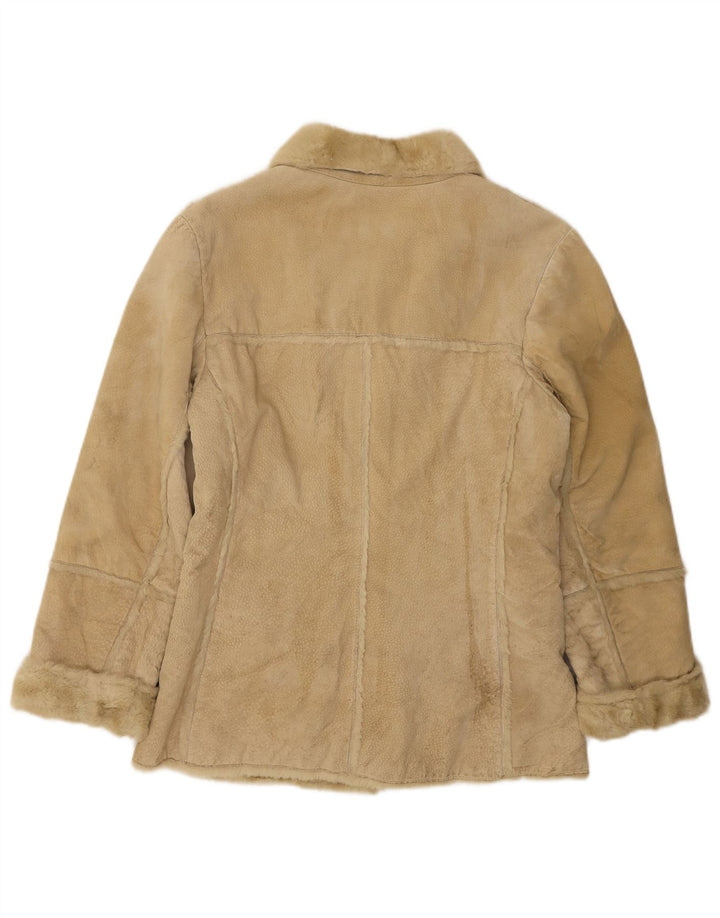 Jaqueta feminina SAKI Shearling EU 40 médio bege
