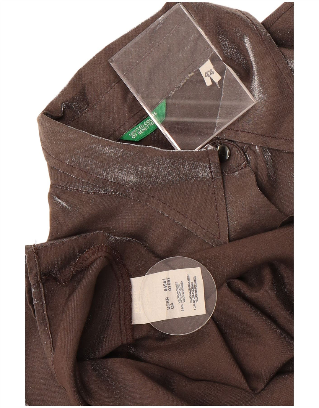 Blusa feminina Benetton IT 44 viscose cinza médio
