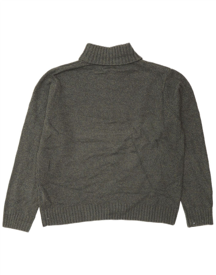 Suéter masculino Marks & Spencer com gola redonda, acrílico verde grande