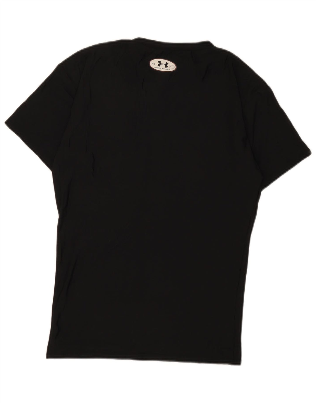 Under Armour Mens Camiseta Top Pequeno Algodão Preto