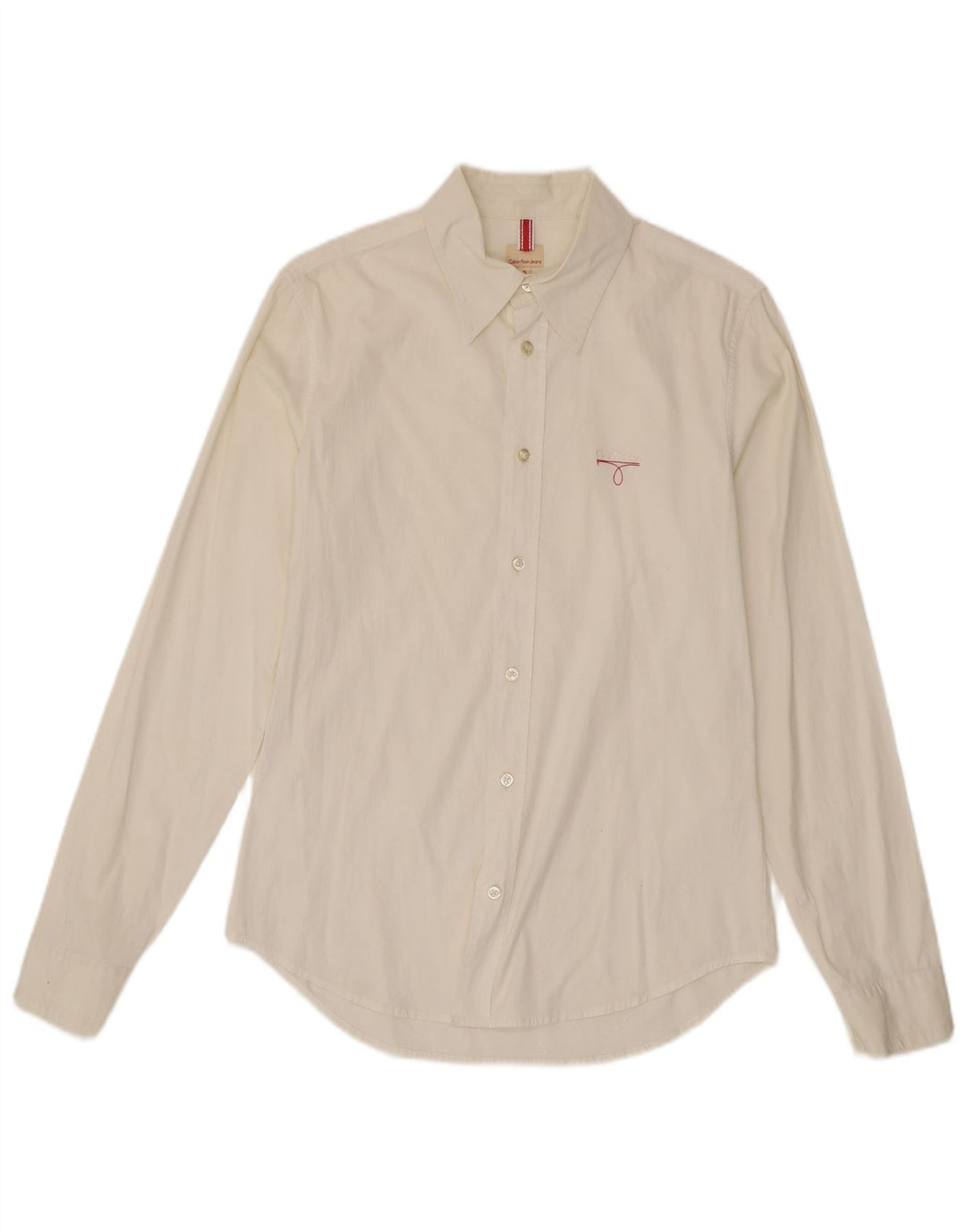 Camisa masculina Calvin Klein Jeans pequena branca