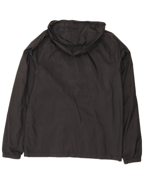 Jaqueta de chuva feminina Nike com capuz UK 38 médio preto nylon esportivo