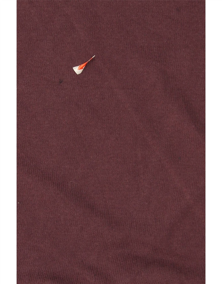 IZOD Mens V-Neck Jumper Sweater XL Maroon Cotton Vintage Izod and Second-Hand Izod from Messina Hembry 
