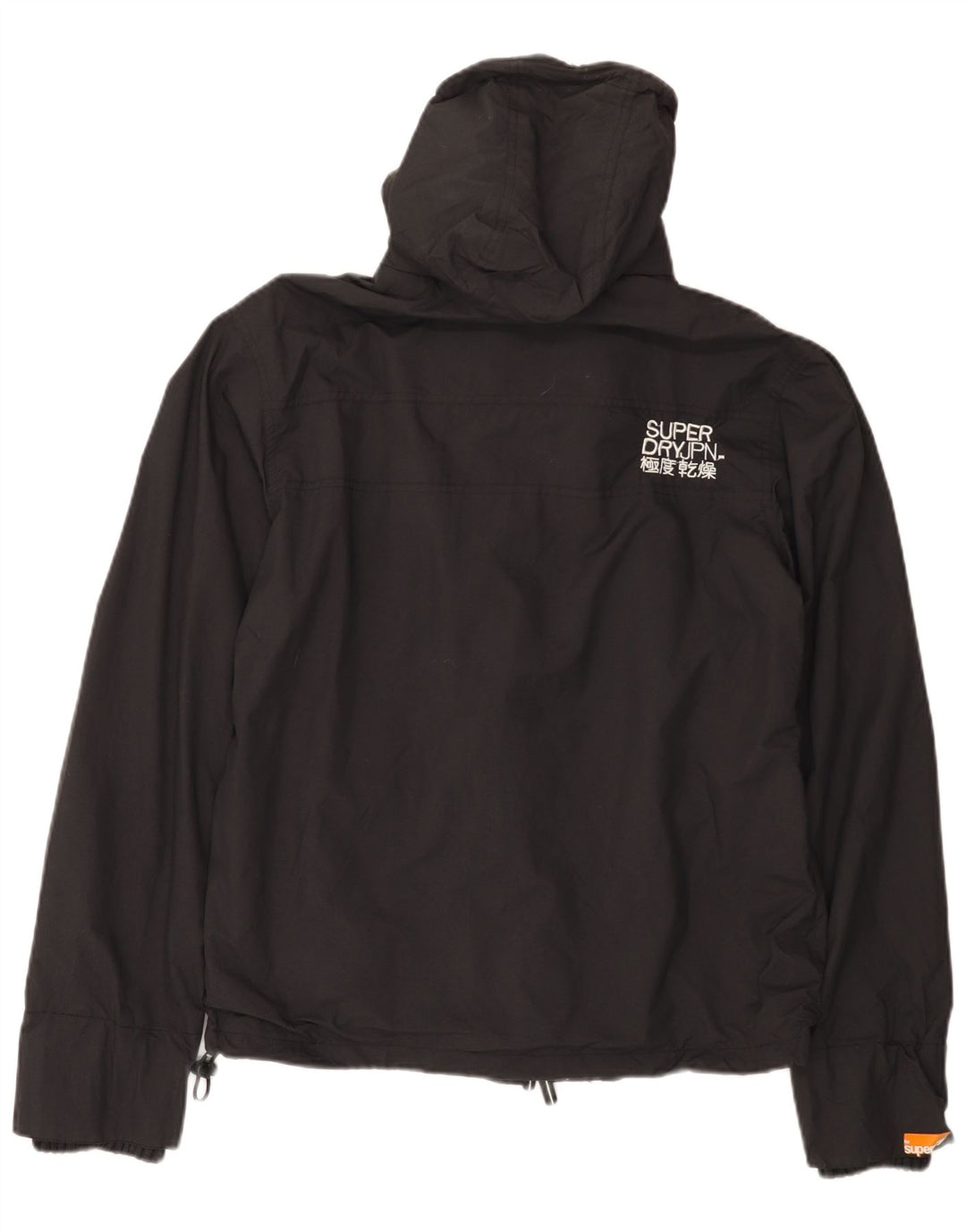 Jaqueta de chuva masculina Superdry com capuz UK 40 grande nylon preto