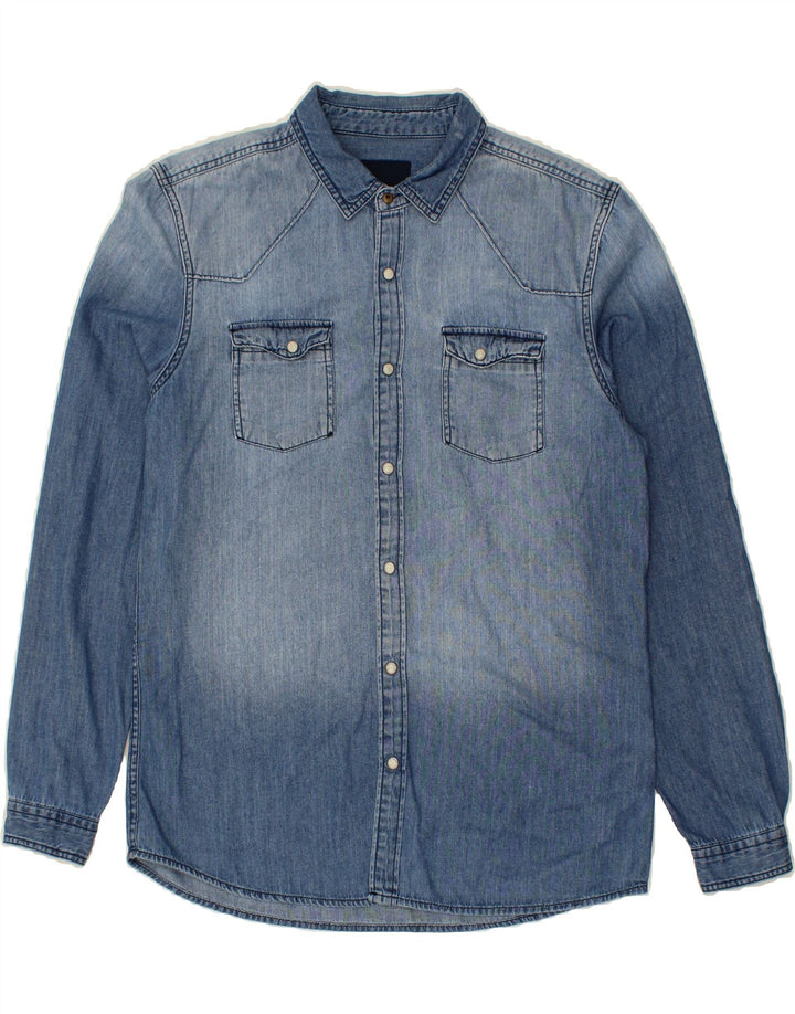 CLOCK HOUSE Mens Denim Shirt Large Blue Cotton Vintage CLOCK HOUSE and Second-Hand CLOCK HOUSE from Messina Hembry 