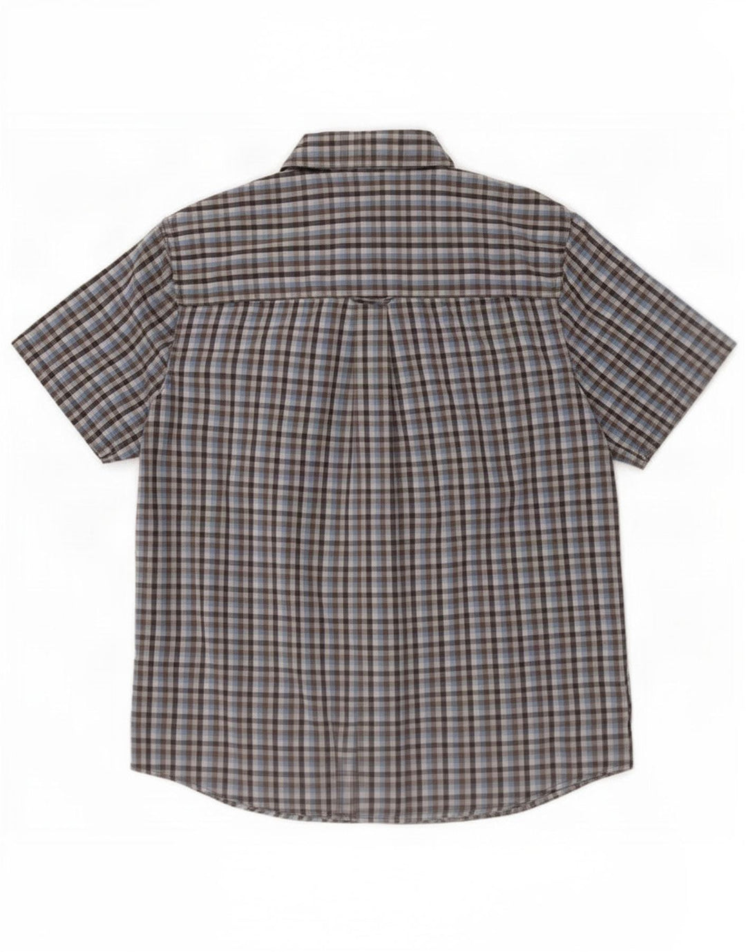 Camisa masculina de manga curta Chaps Easy Care grande algodão guingão multicolorido