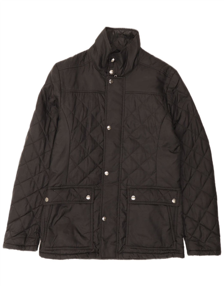 Jaqueta acolchoada masculina Reiss UK 36 pequena nylon preta
