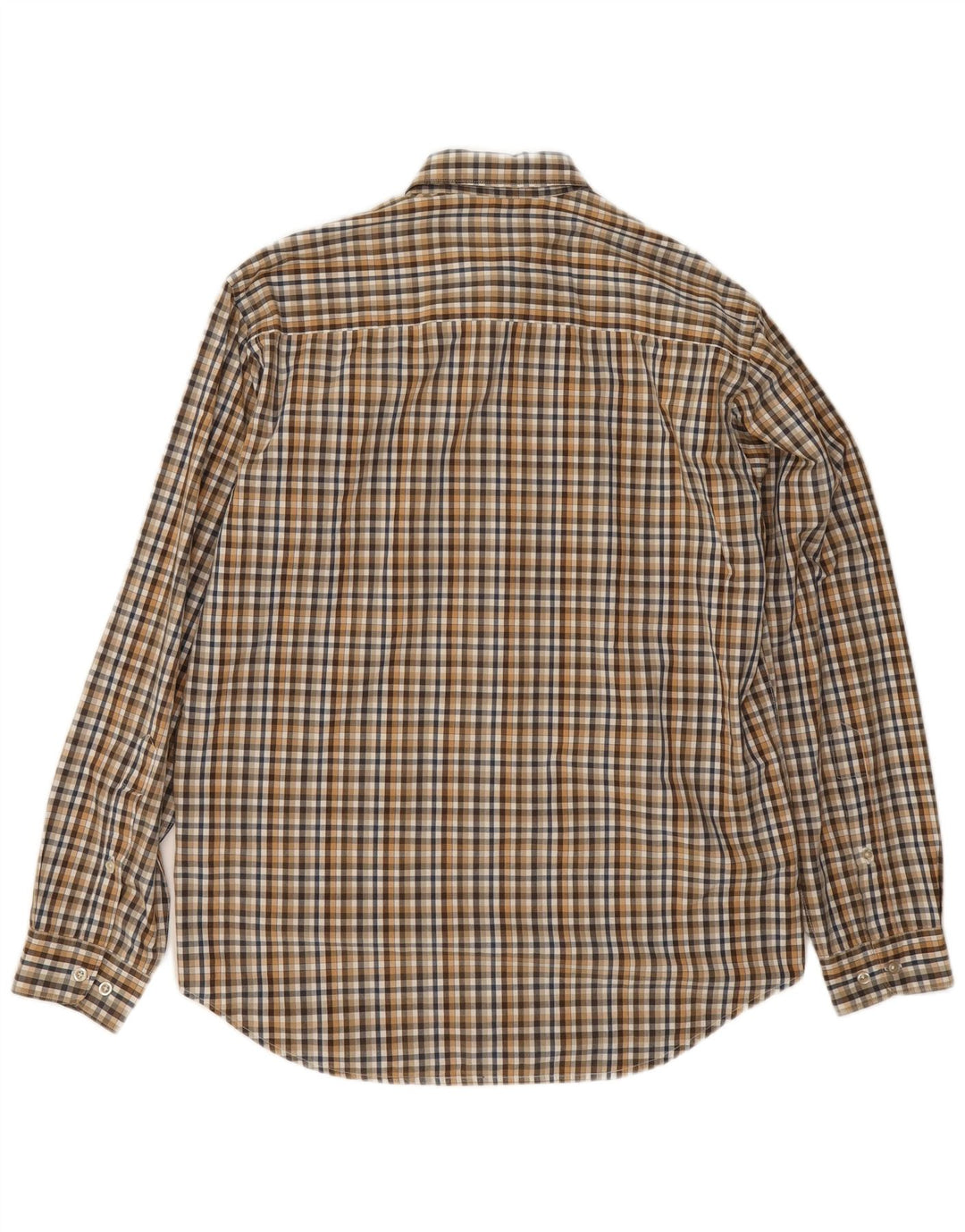 Camisa masculina Marlboro Classics grande marrom xadrez algodão
