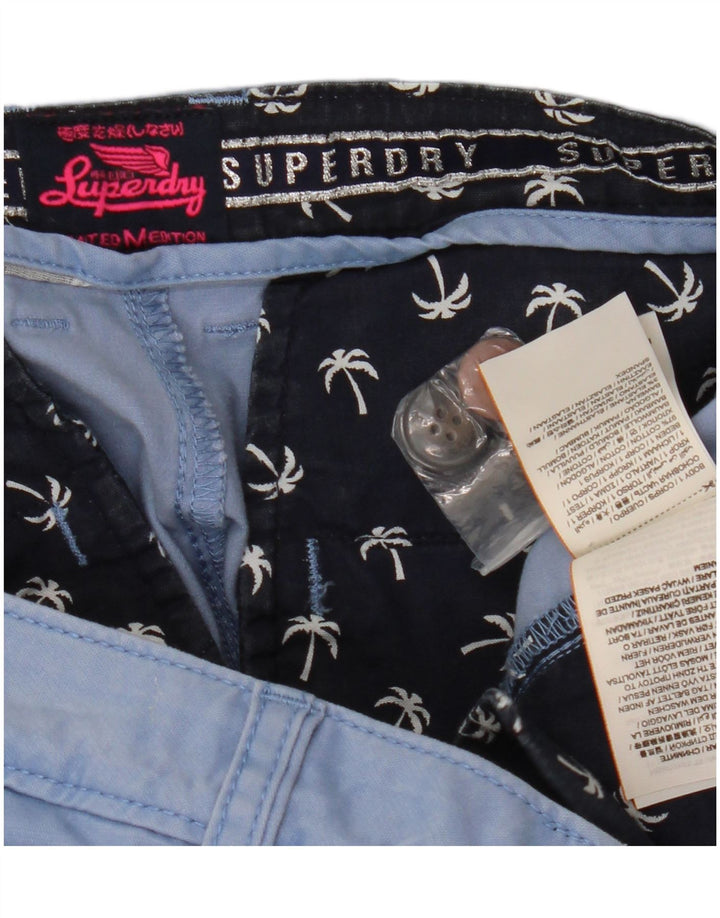 Shorts chino feminino SUPERDRY W34 grande algodão azul
