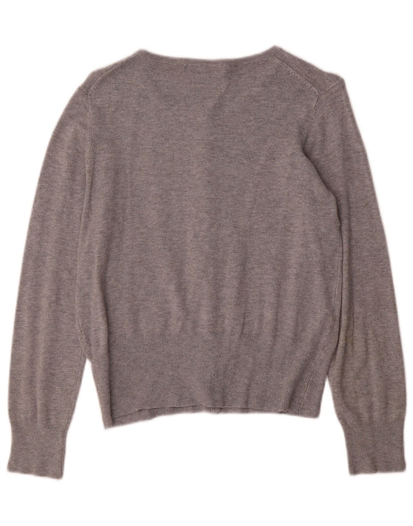 Suéter feminino Marks & Spencer Stretch Cardigan Reino Unido 10 pequeno cinza manchado