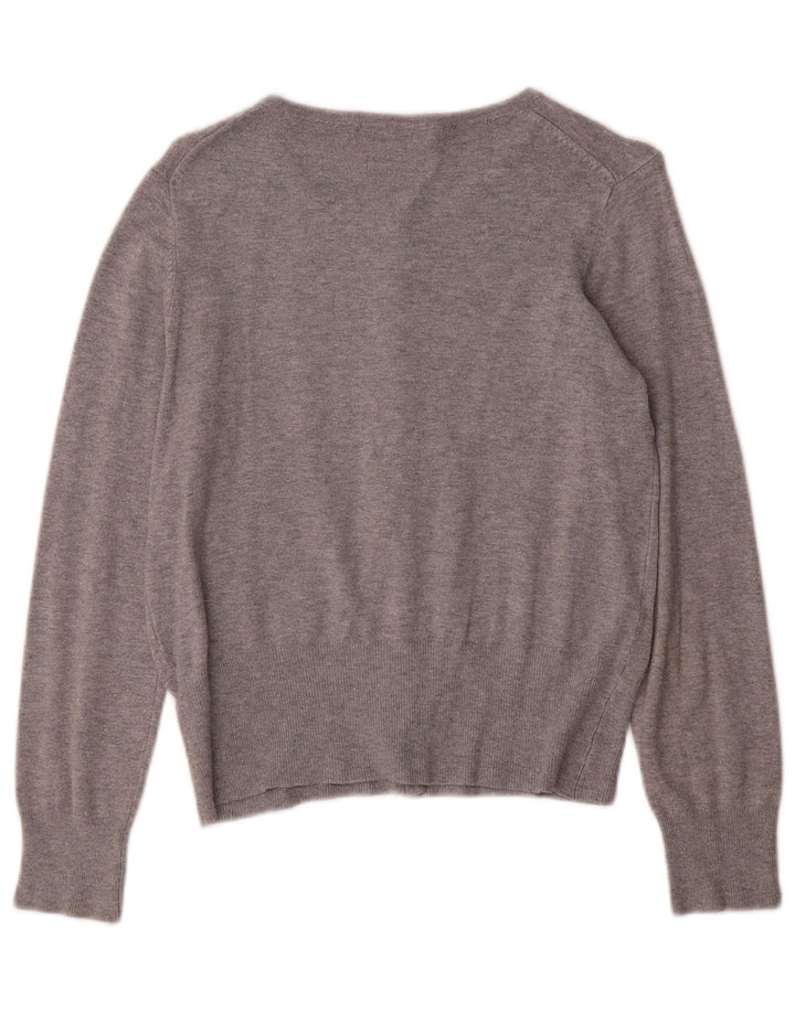 Suéter feminino Marks & Spencer Stretch Cardigan Reino Unido 10 pequeno cinza manchado