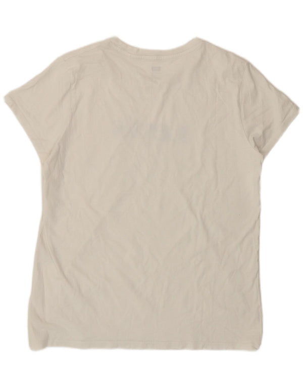 Camiseta feminina gráfica Levi's UK 16 grande branca