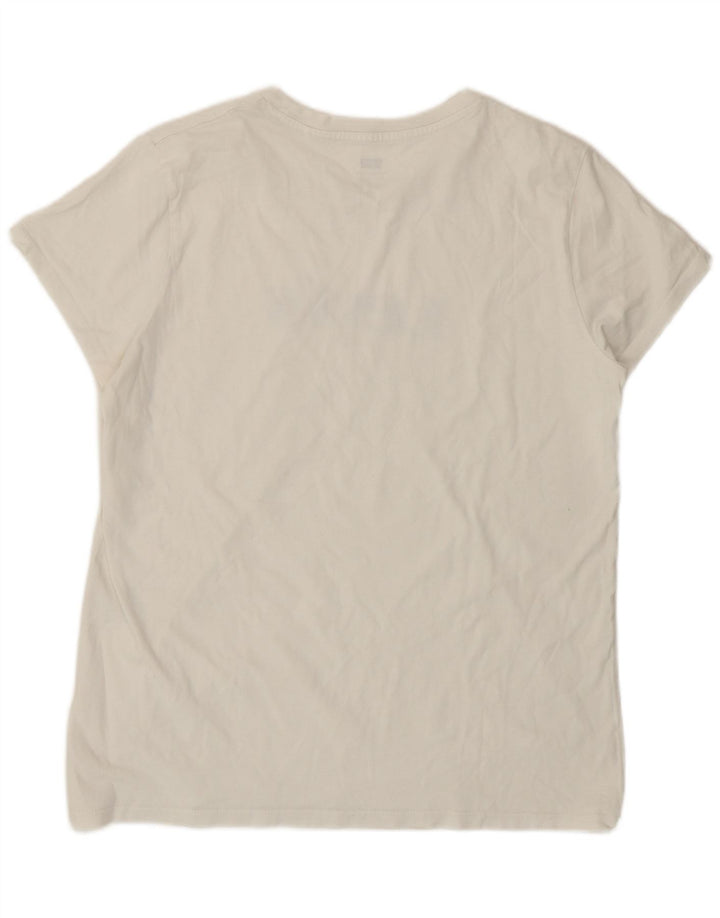 Camiseta feminina gráfica Levi's UK 16 grande branca