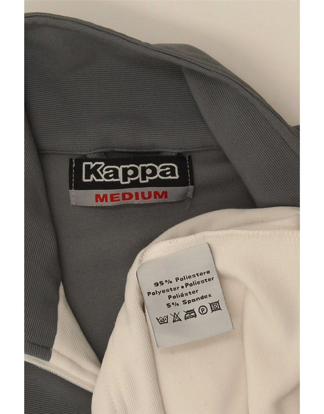 Kappa Mens Treino Top Jaqueta Cinza Médio Colourblock Poliéster