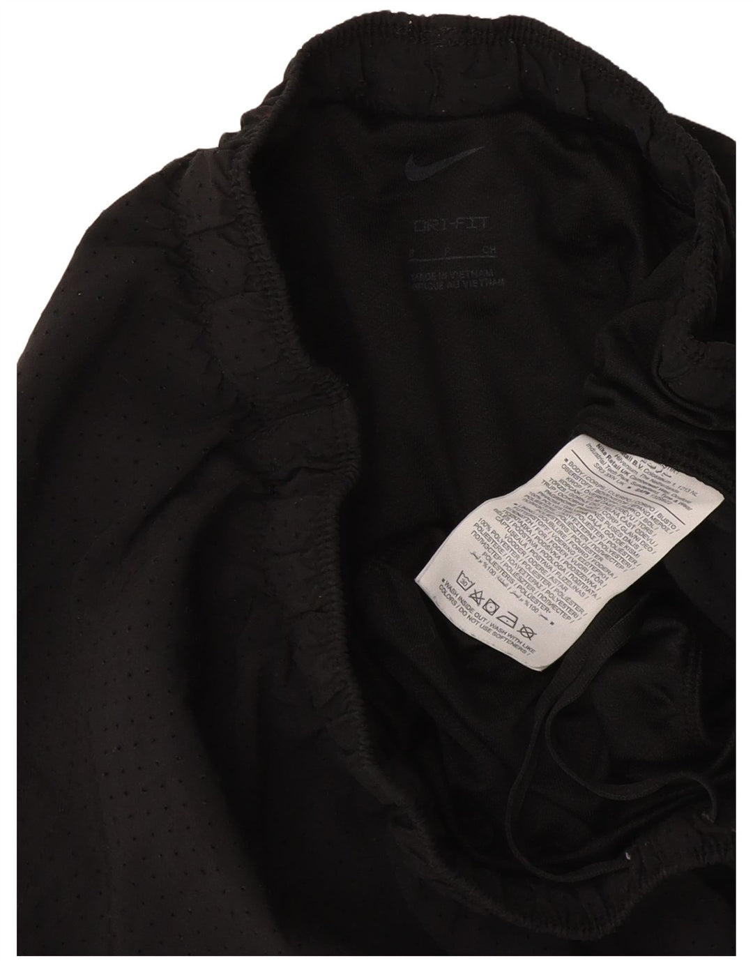 Shorts esportivos femininos Nike Dri Fit UK 8 pequenos poliéster preto
