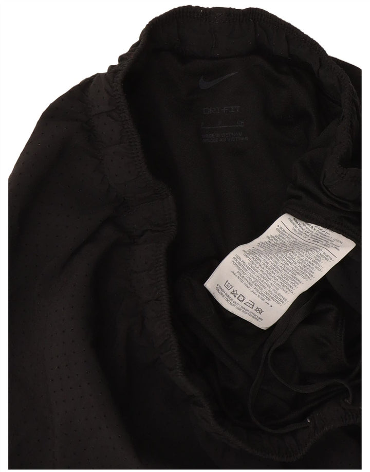 Shorts esportivos femininos Nike Dri Fit UK 8 pequenos poliéster preto