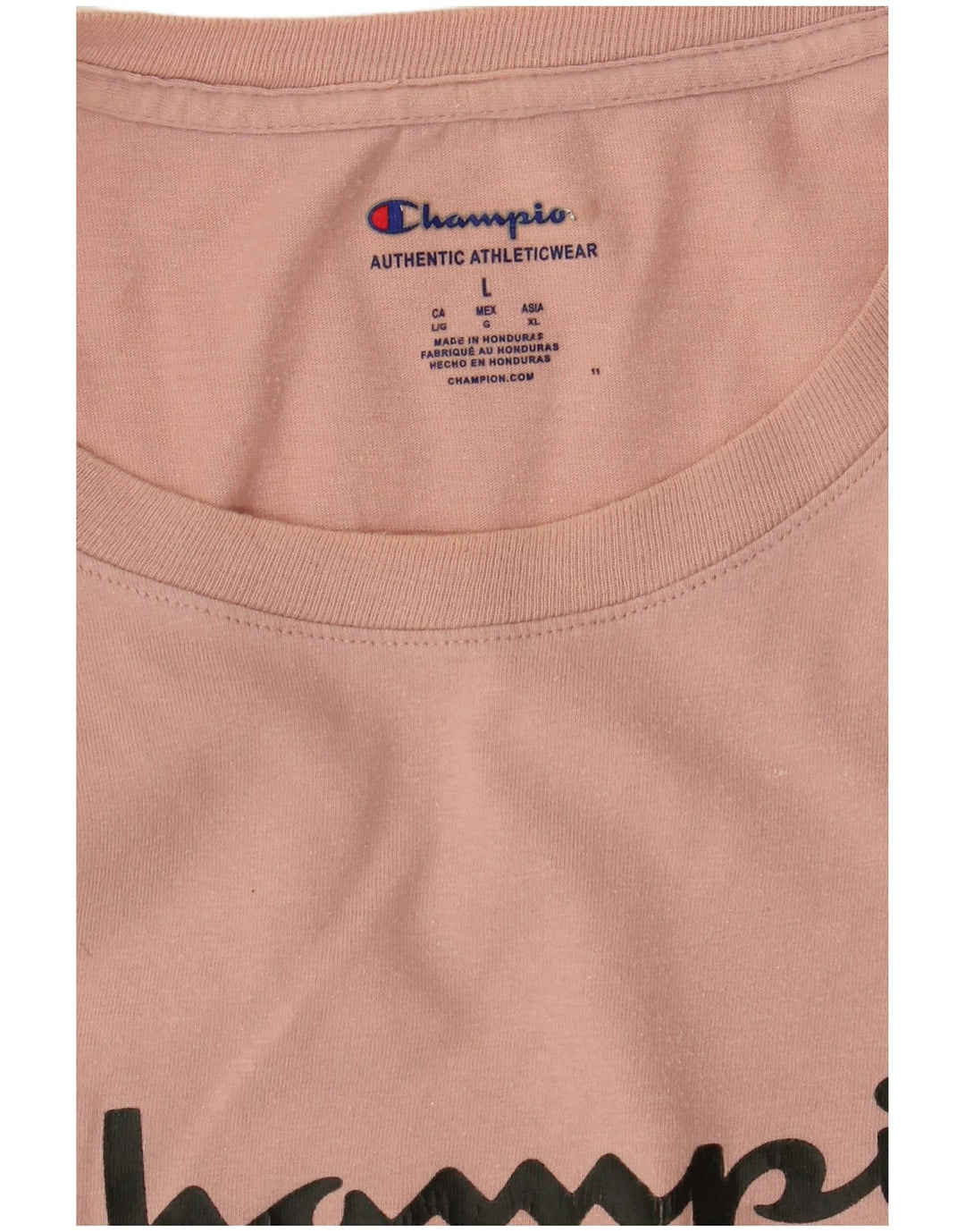 Camiseta masculina gráfica Champion grande rosa
