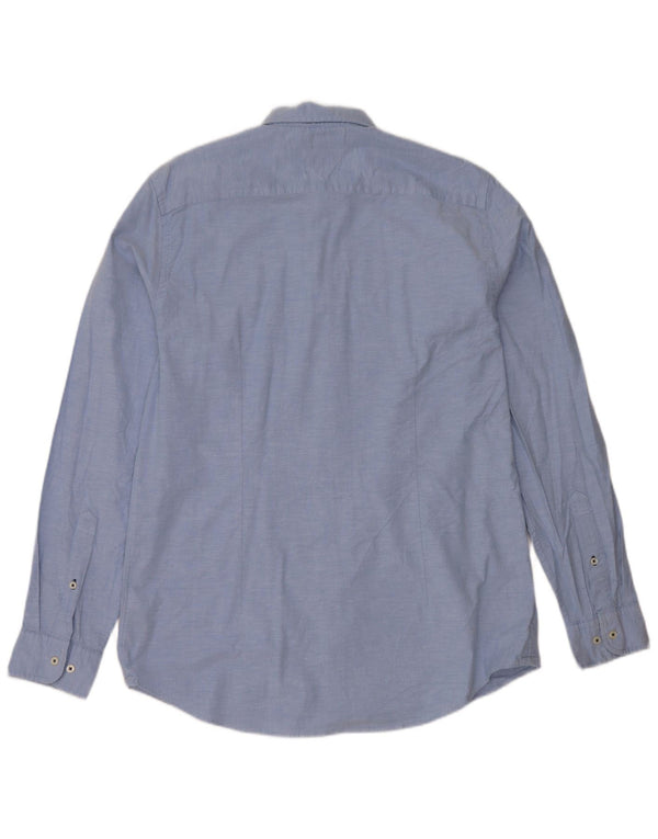 Tommy Hilfiger Mens Slim Fit Camisa XL Azul Algodão