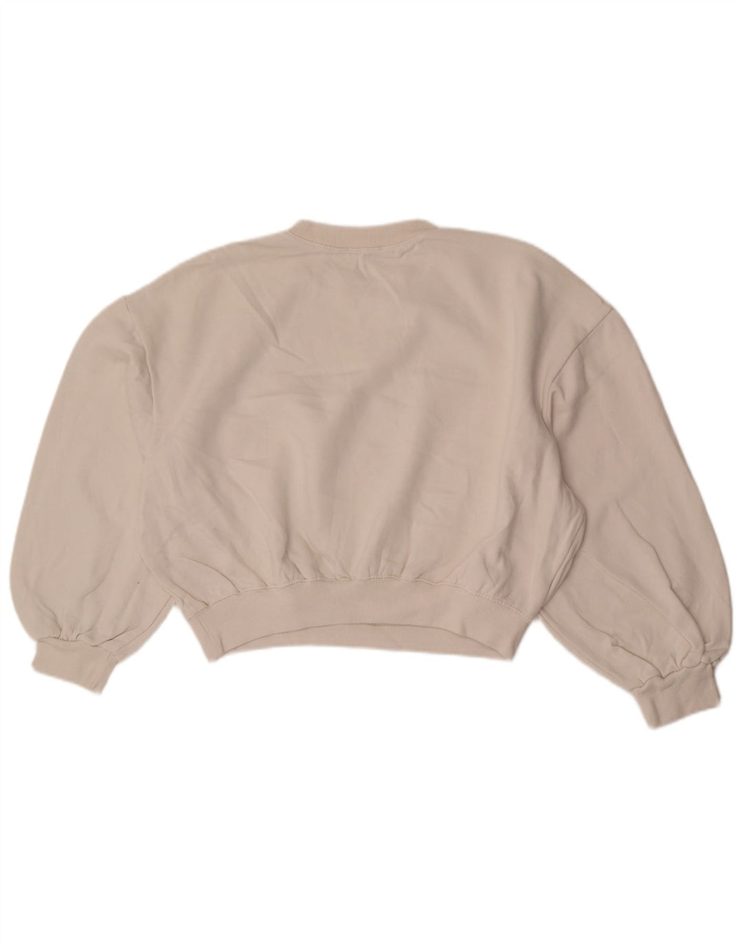 Zara moletom feminino oversized manga 3/4 jumper Reino Unido 14 médio branco