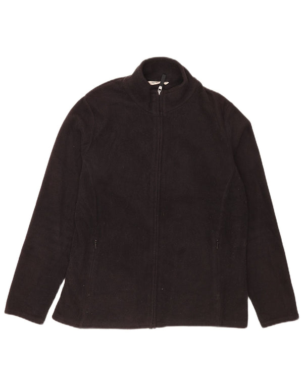 Jaqueta de lã feminina Marks & Spencer Reino Unido 16 grande poliéster preto