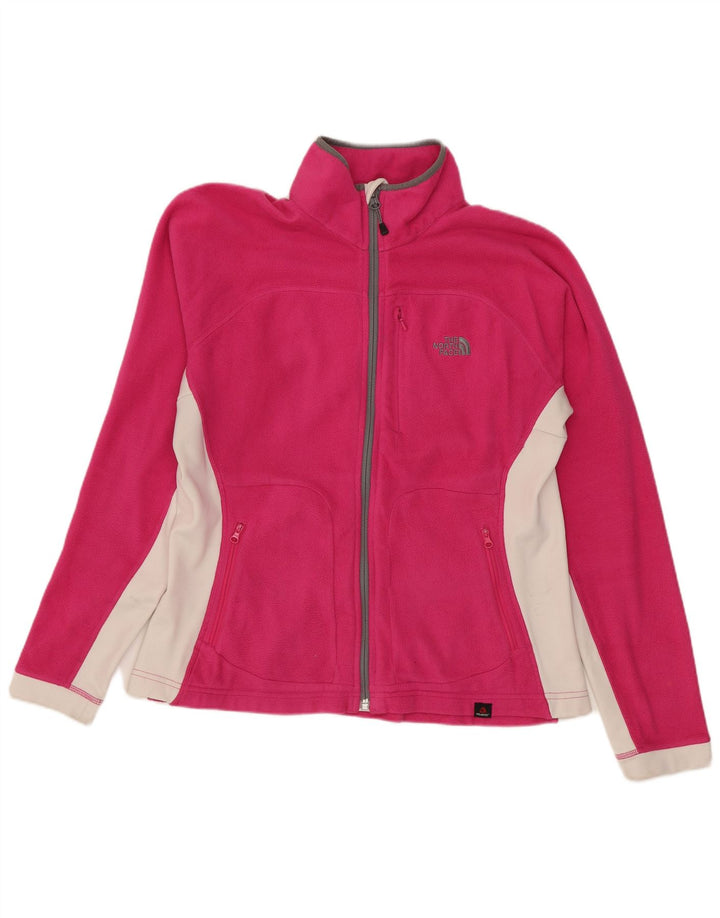 Jaqueta de lã feminina The North Face UK 16 grande poliéster colorblock rosa