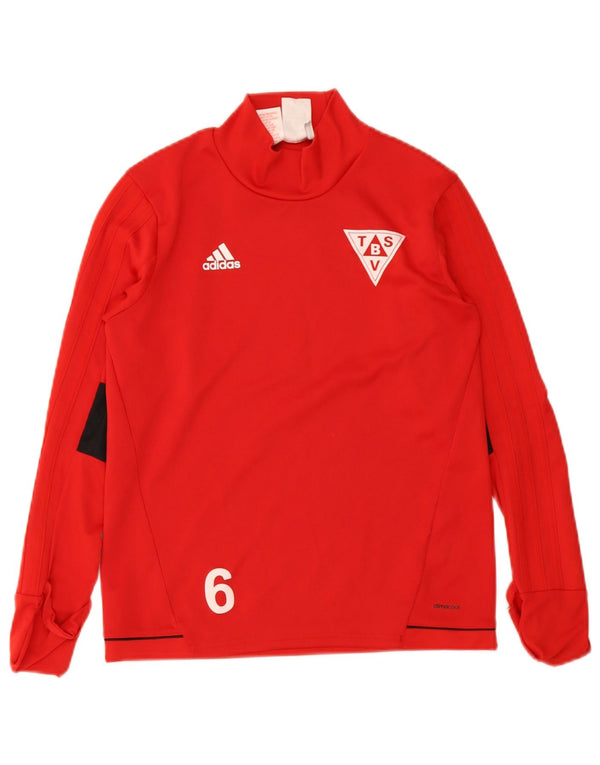Adidas Meninos Climacool Graphic Top Manga Comprida 11-12 Anos Vermelho Colorblock