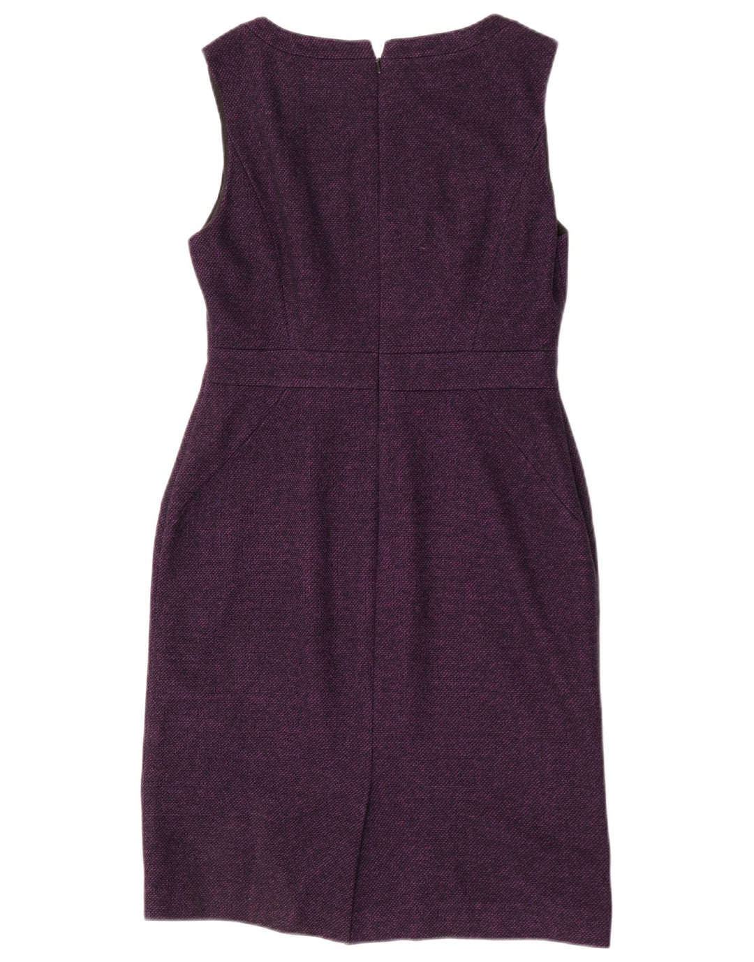 Vestido feminino Hobbs com bainha sem mangas UK 12 poliéster roxo médio