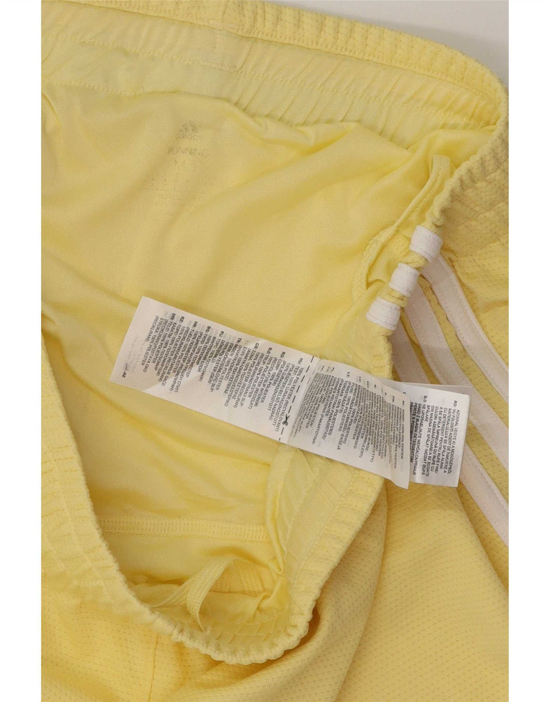 Shorts esportivos femininos Adidas UK 12 poliéster amarelo médio