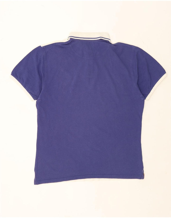 Camisa polo masculina ALVIERO MARTINI grande bloco colorido branco