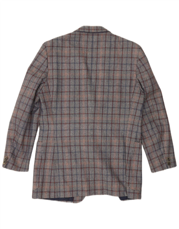 Jaqueta Blazer Longline Feminina Quantas UK 14 Médio Azul Houndstooth