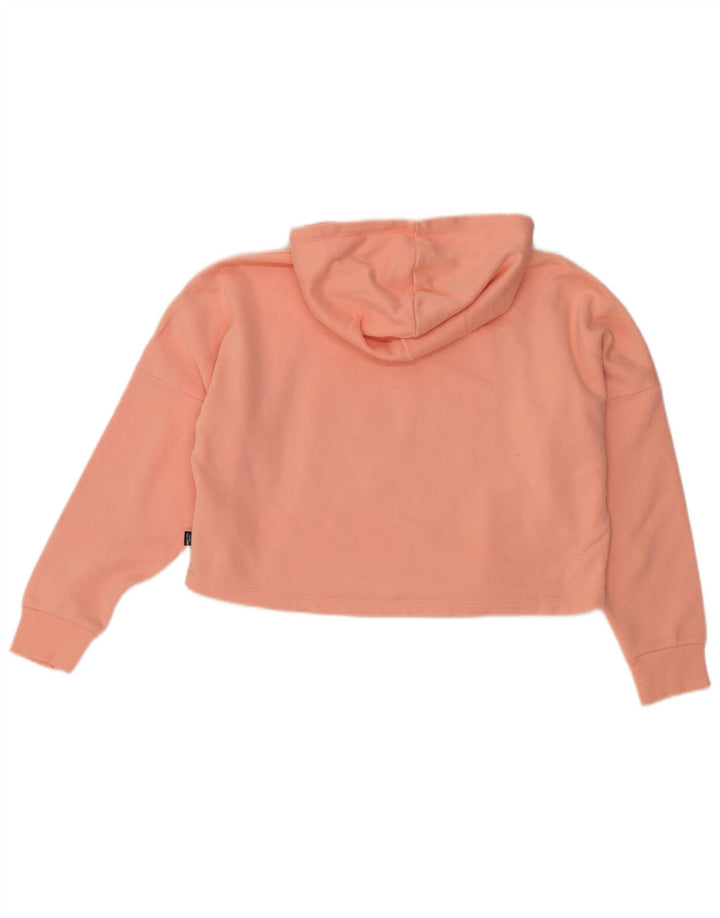Suéter PUMA feminino oversized crop gráfico com capuz 11-12 anos algodão rosa