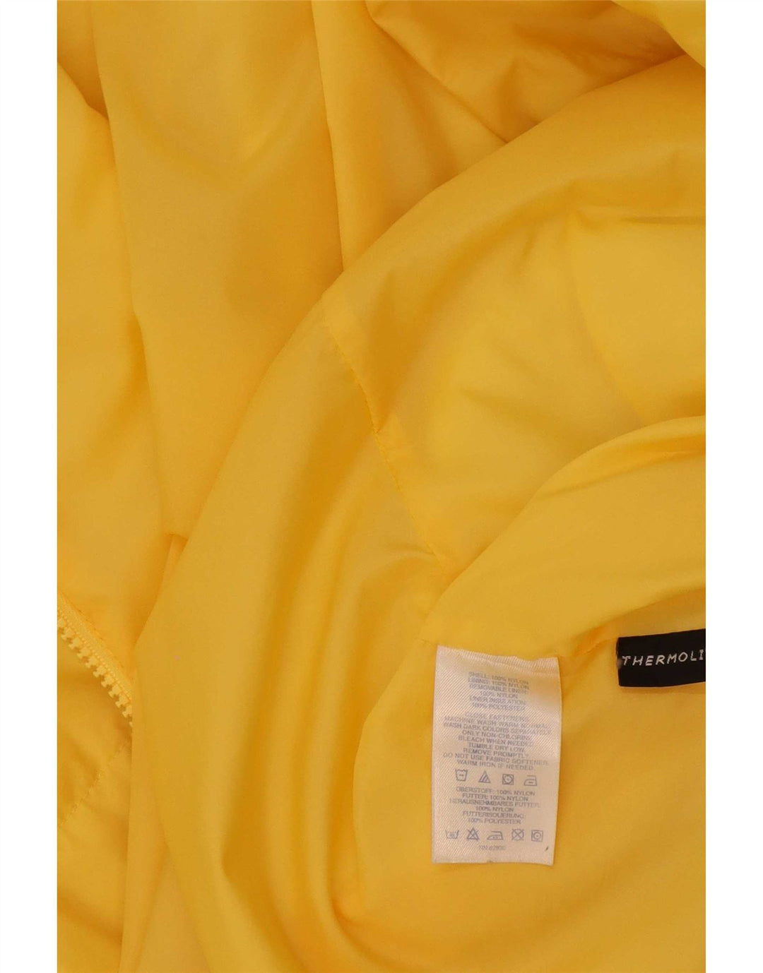 Jaqueta acolchoada masculina Lands End IT 50/52 2XL nylon amarelo