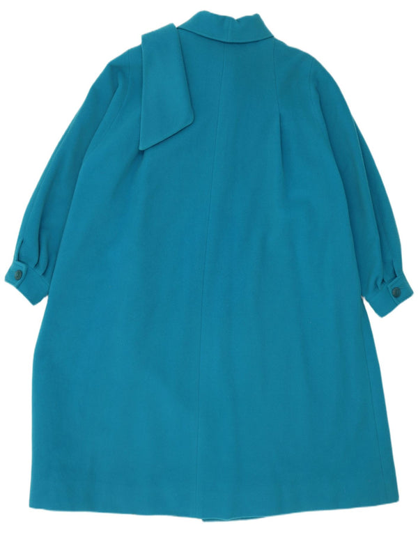 Sobretudo feminino vintage UK 22 3XL azul