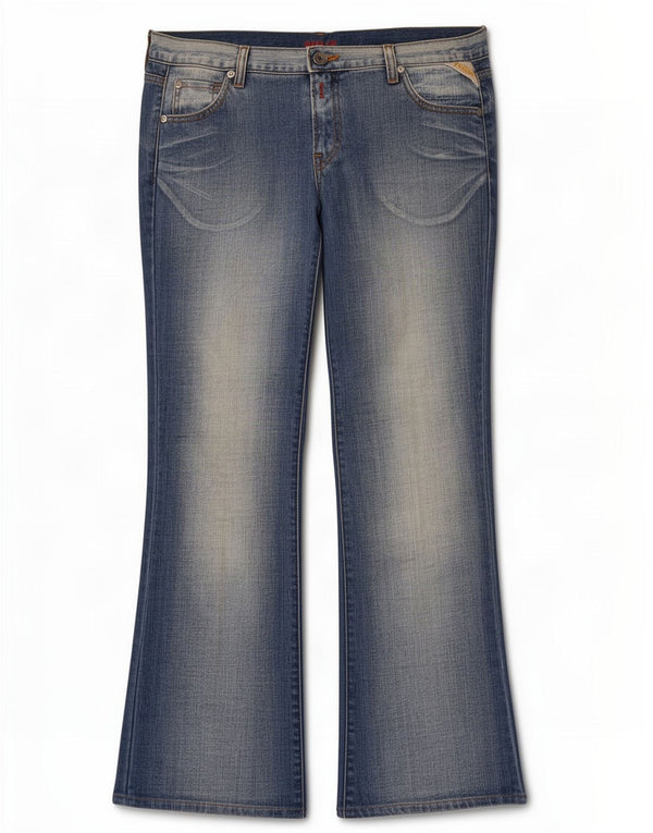 Replay Jeans Bootcut Feminino W32 L30 Azul Algodão