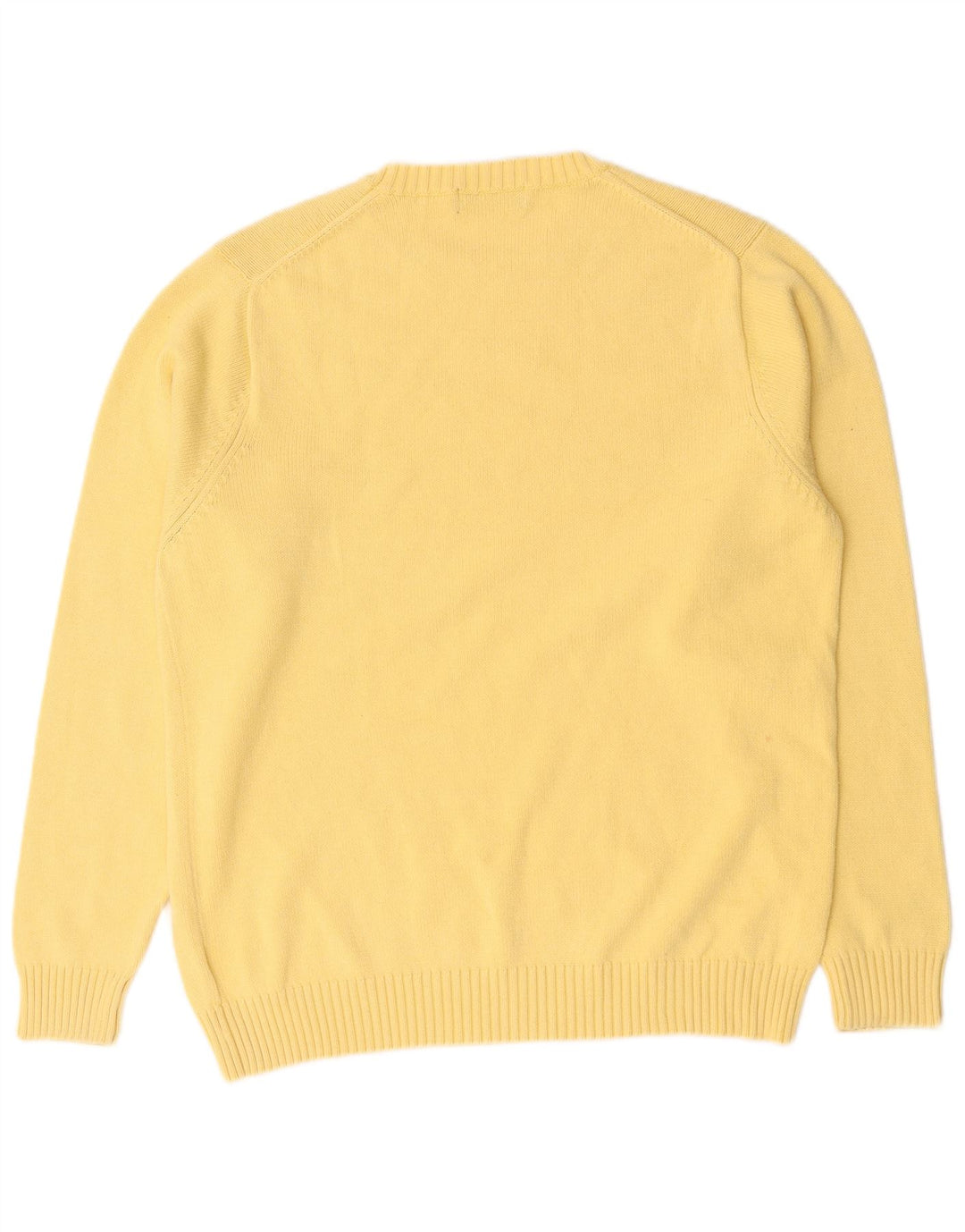 Suéter masculino Marks & Spencer Blue Harbor com gola redonda, amarelo médio