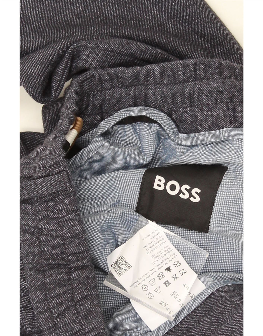 Calça Chino Cônica Masculina HUGO BOSS IT 48 Médio W32 L30 Poliéster Cinza