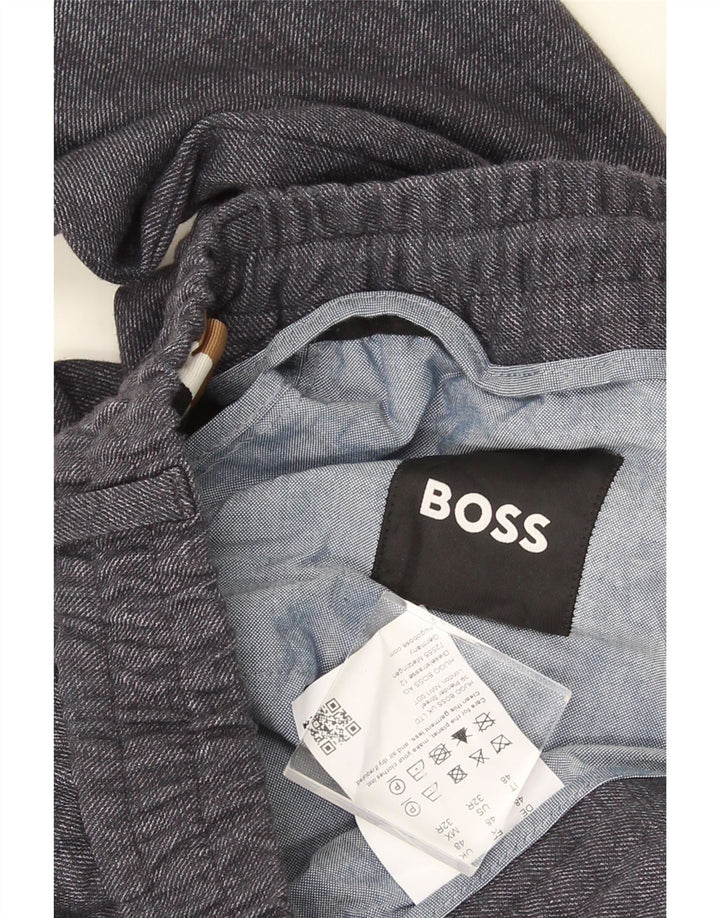 Calça Chino Cônica Masculina HUGO BOSS IT 48 Médio W32 L30 Poliéster Cinza