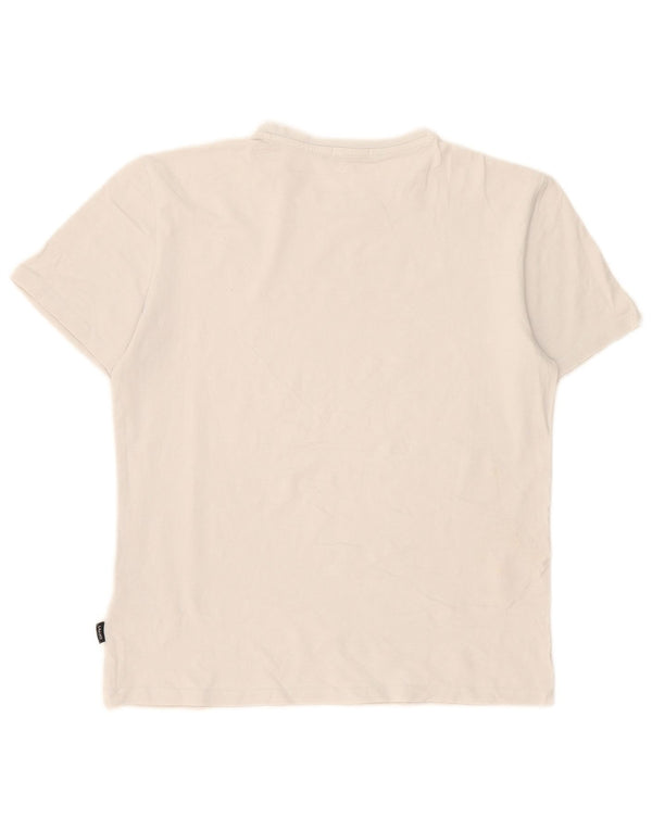 Camiseta masculina Liu Jo com estampa gráfica pequena de algodão branco