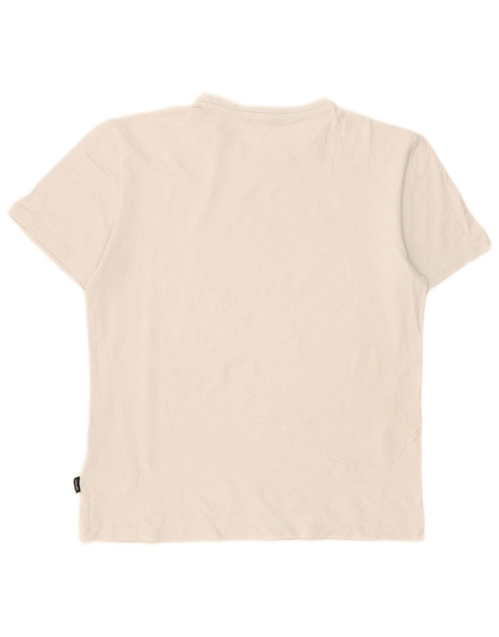 Camiseta masculina Liu Jo com estampa gráfica pequena de algodão branco