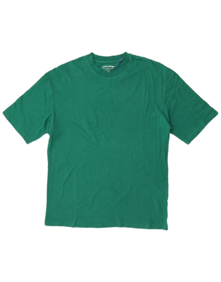 Camiseta masculina regular Jack & Jones algodão verde médio