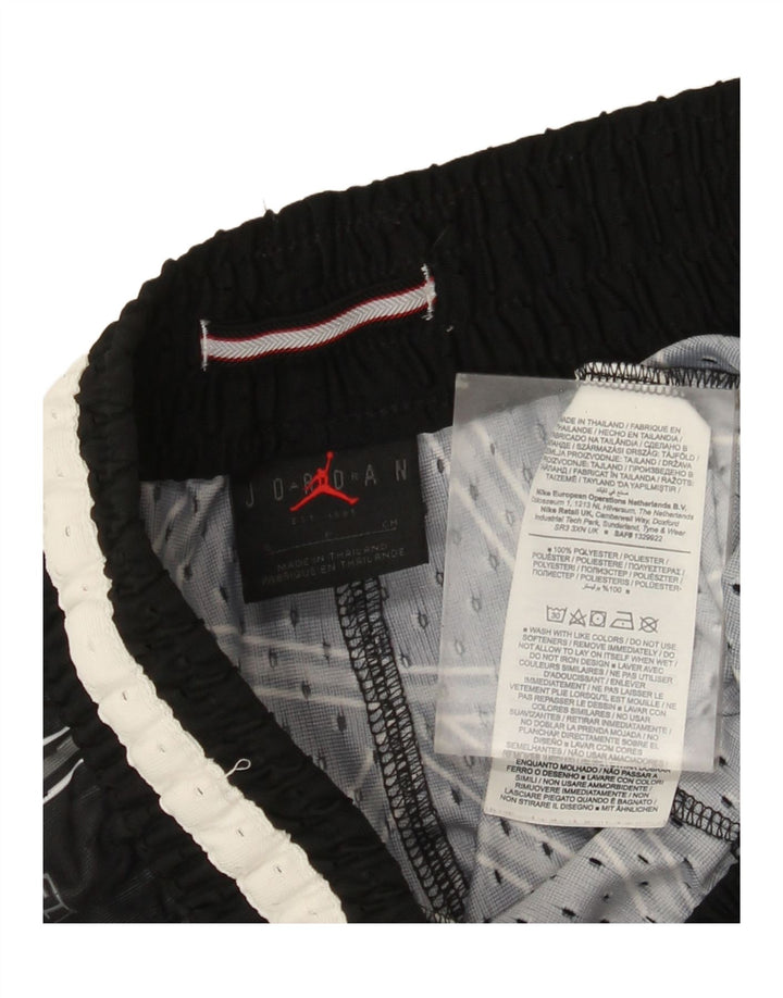 Jordan Mens Sport Shorts Pequeno Poliéster Geométrico Preto